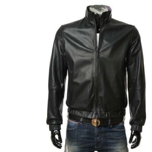 Ropa de cuero para hombres anprio Armani 2 lados con chaqueta de cuero, chaqueta de cuero