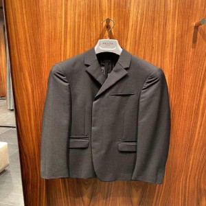 Traje de hombre Prada ocio empresarial chaqueta oculta de traje de lana de una sola fila