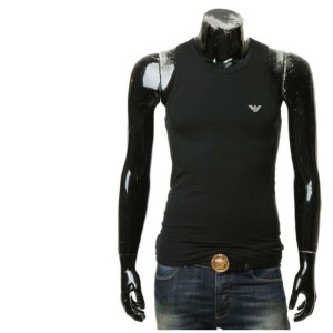 Aprio Armani chaleco elástico de manga corta para hombres camiseta sin mangas