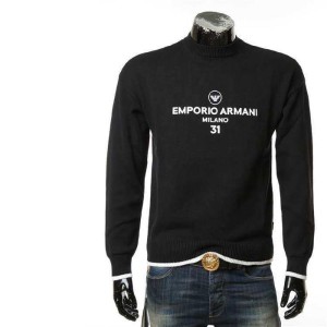 Aprio Armani suéter estampado de águila para hombres suéter térmico