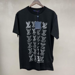 ／ルイ?ヴィトンTシャツ黒系チャイニーズ（CHN）／M