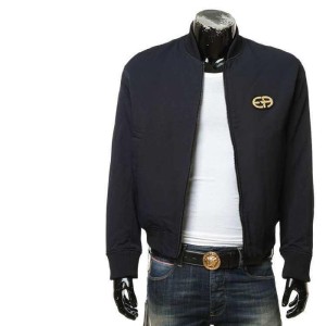 Aprio Armani chaqueta masculina bordada águila marca chaqueta de cuello de béisbol masculino