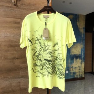 Camiseta de bobery bobery graffiti amarillo fluorescente logotipo manga corta