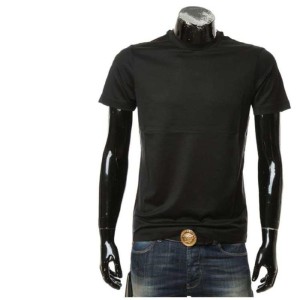 Aprio Armani camiseta de cuello redondo de manga corta para hombres con algodón mercerizado de manga corta