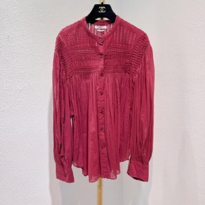 Blusa de la Sra. Isabel Maran blusa Isabel Marant blusa casual de color rojo vino talla 34