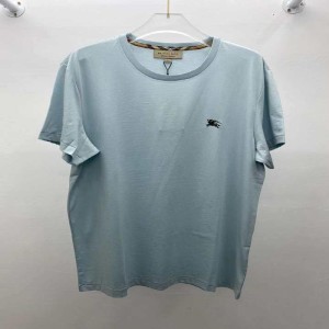 Camiseta masculina de bobery azul claro verano casual versión relajada de la blusa de manga corta