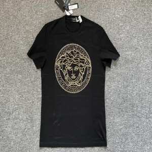 Camiseta de Versace para hombres 2022 nueva camiseta con diamantes