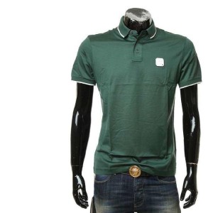 Abril Armani hombres sonrientes de manga corta camisa polo de manga corta de algodón mercerizado hombre