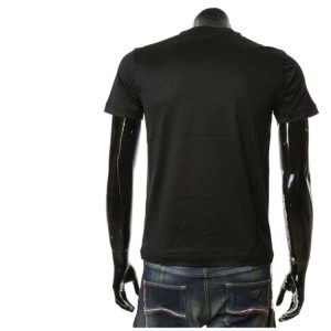 Camiseta masculina de manga curta Armani ampla. Padrão de águia. Algodão mercerizado. Modelo slim fit, manga curta e gola redonda