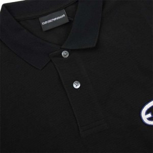 Aprio Armani camisa polo de manga corta para hombres con solapa casual de manga corta