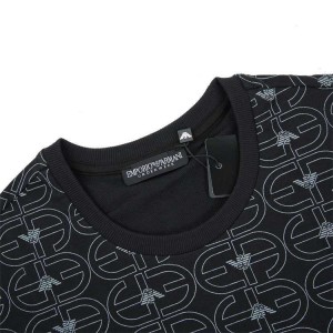 Aprio Armani camiseta de cuello redondo de manga corta de moda masculina estándar águila de manga corta